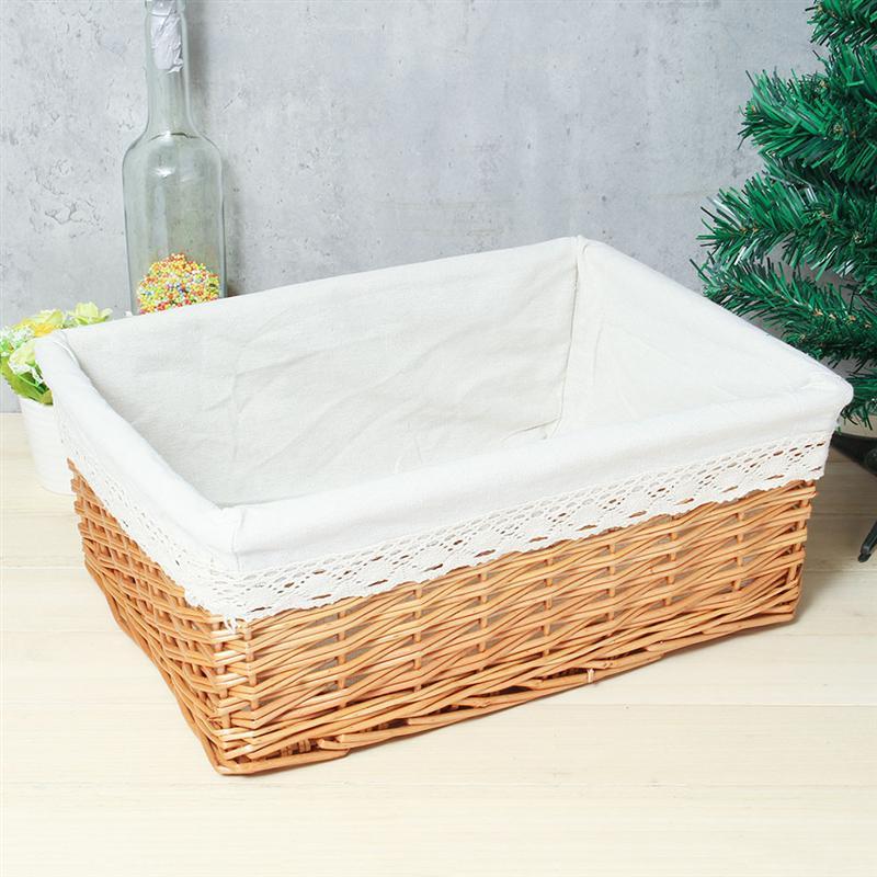 Basket Wicker Storage Box Snack Basket Woven Storage Blue Mainland